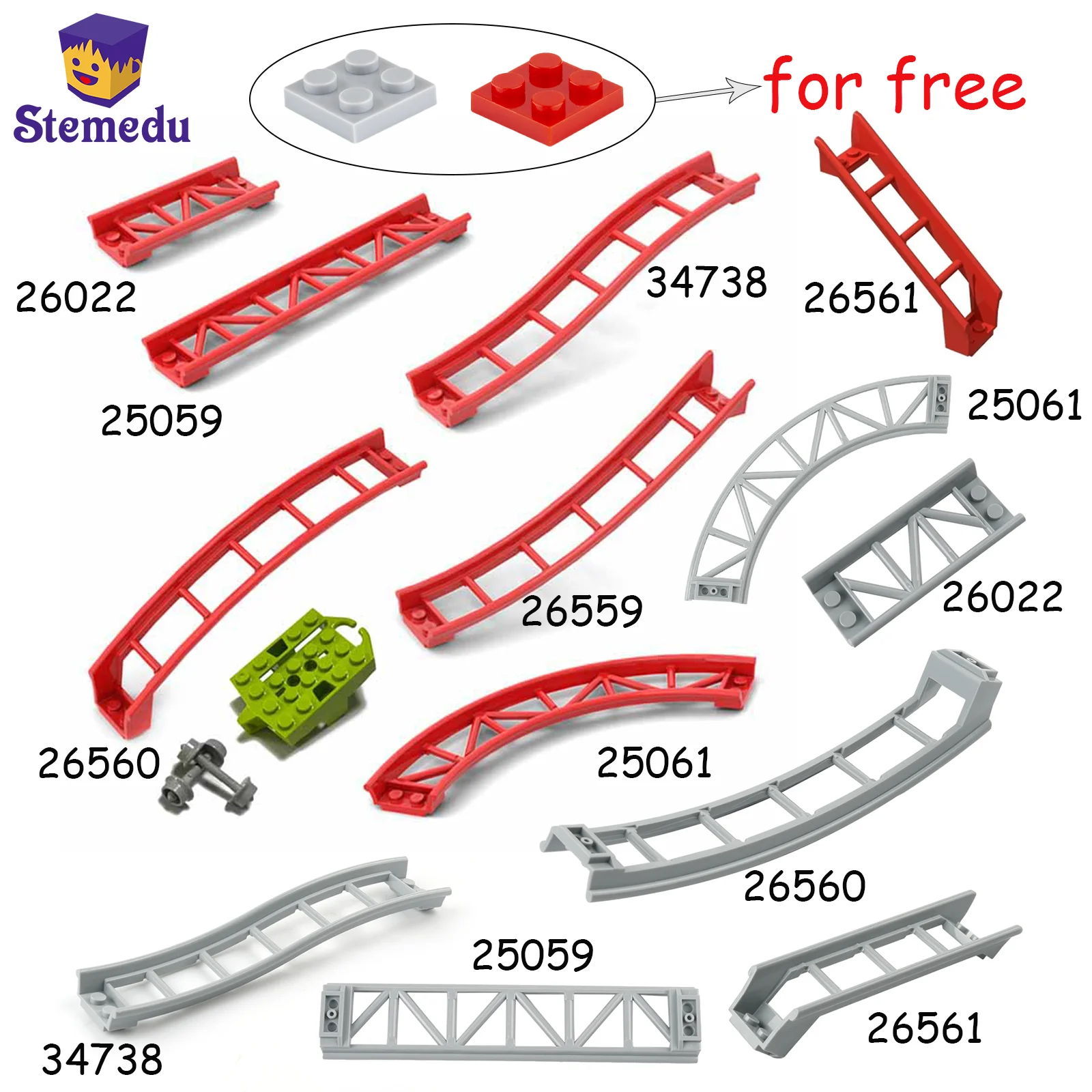 Lego Set City - 10PCS Track Roller Coaster Railway City