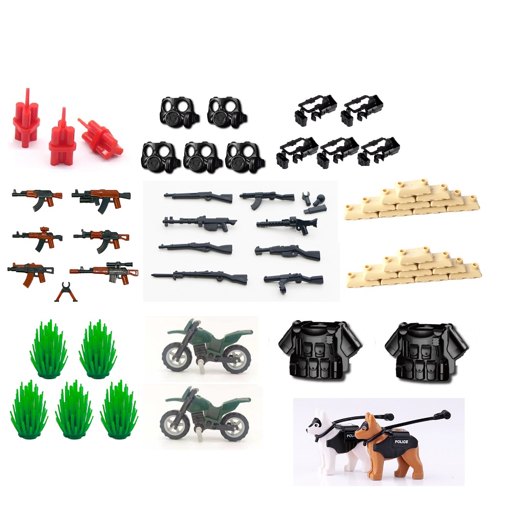 Lego Set City - Mộc Quân Sự Súng Vũ Khí