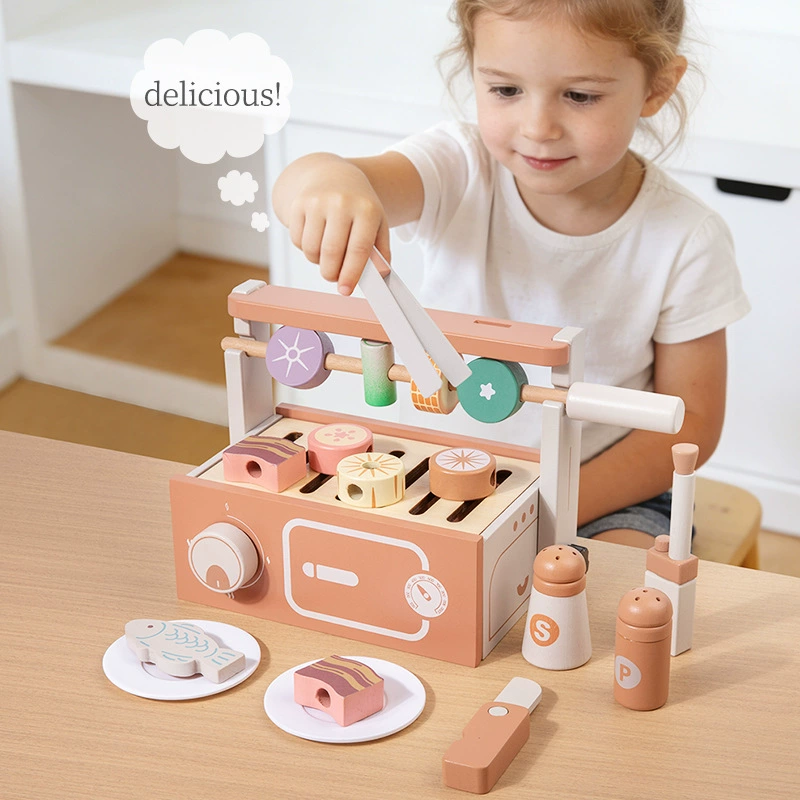 Wooden Pretend Play BBQ Grill  - đánh giá và giá Kids Without Education