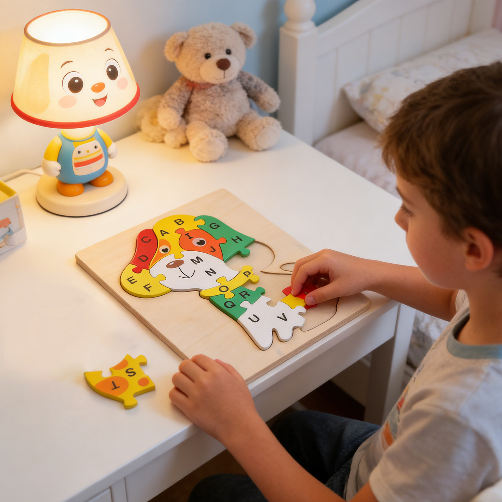 1Set Kids Alphabet Puzzle Wood - đánh giá và giá Abc Kids Early Education