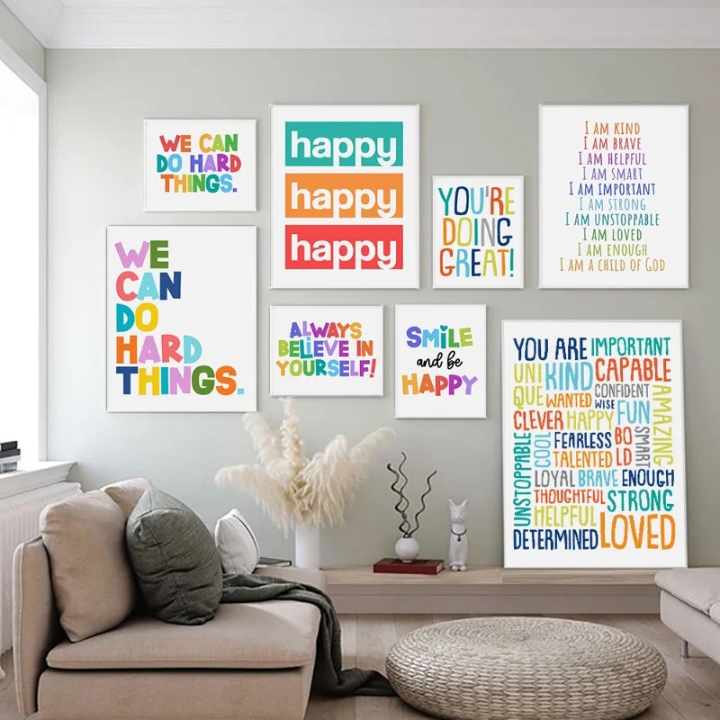 Positive Kid Classroom Wall Pi - đánh giá và giá Kids Educational Posters