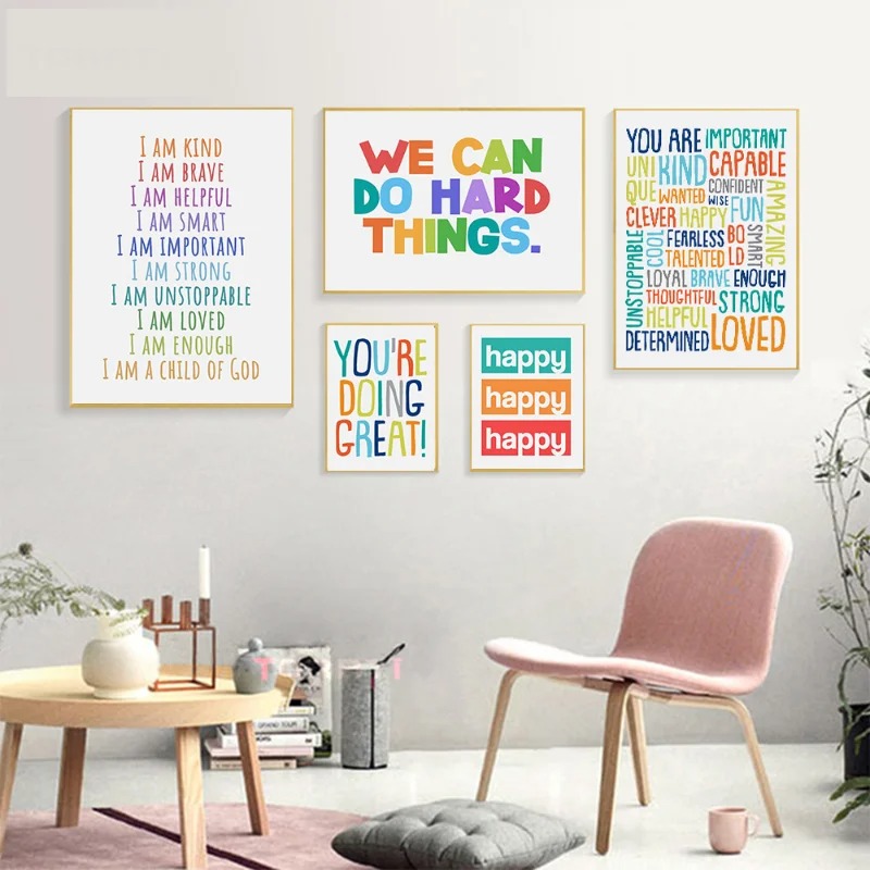 Positive Kid Classroom Wall Pi - đánh giá và giá Kids Educational Posters