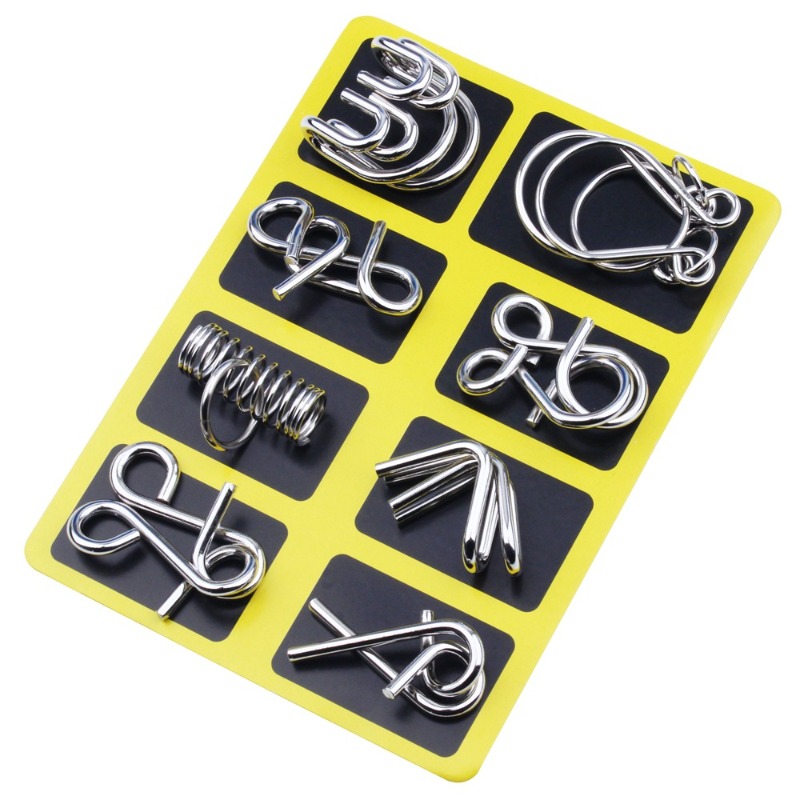 8 Pieces Metal Puzzle Set Clas - đánh giá và giá Kids Education Board