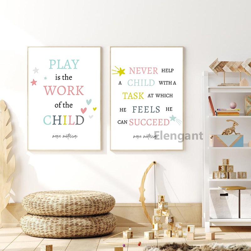 Chơi Là Công Việc Của Một Đứa  - đánh giá và giá Kids Educational Posters