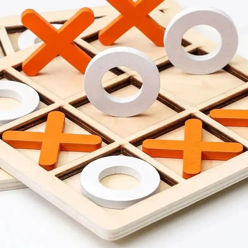 Wooden Tic Tac Toe Games Puzzl - đánh giá và giá Kids Education Table