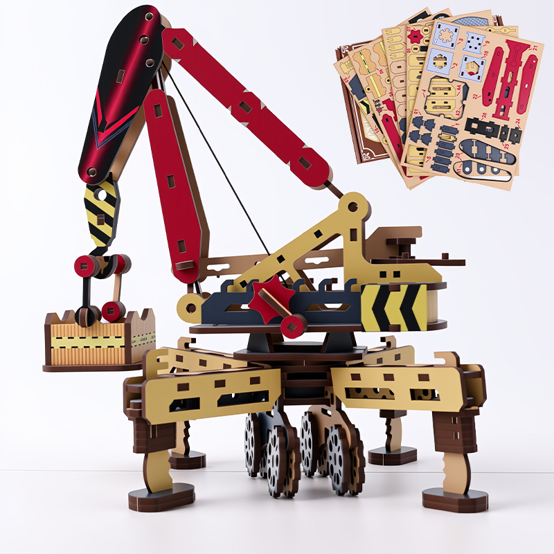 3D Wooden Mobile Crane Puzzle  - đánh giá và giá Kids Education Mobile