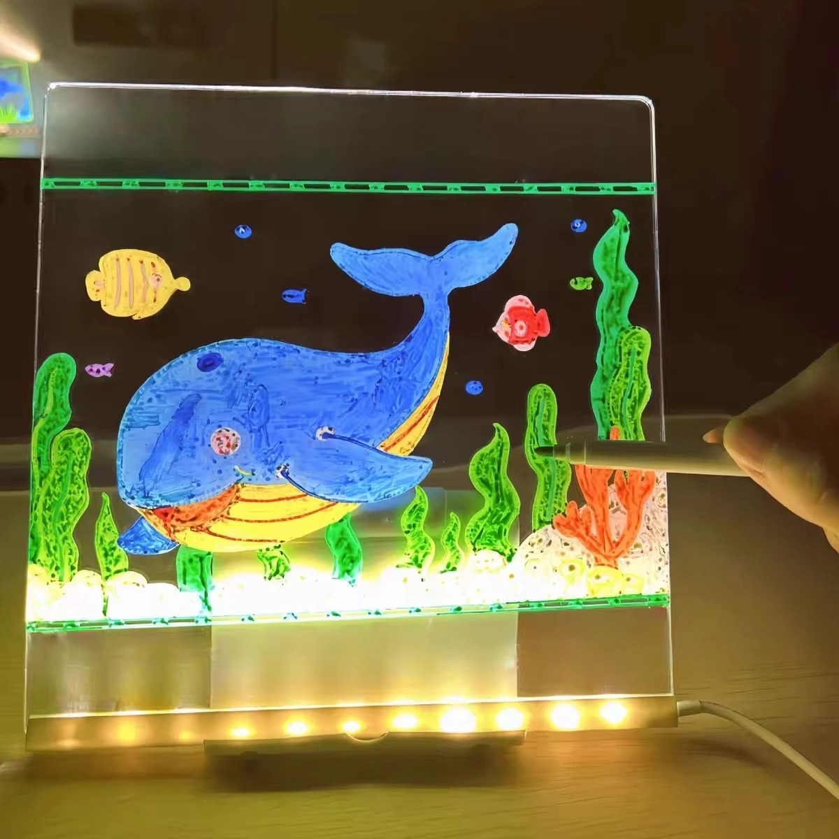 Magic Glow Kids Drawing Board: - đánh giá và giá Kids Education Board