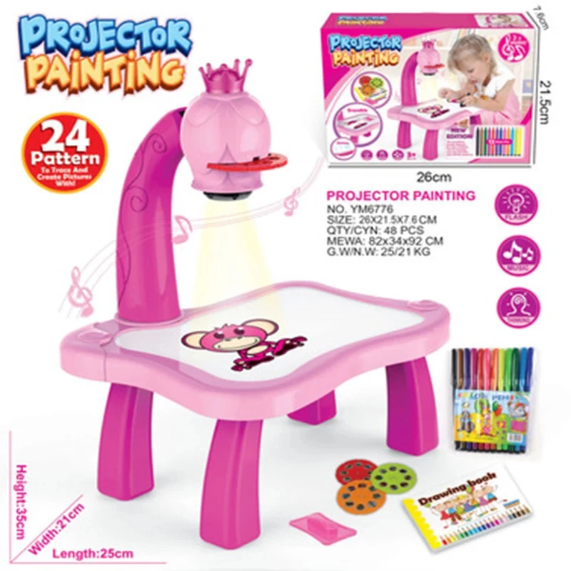 Children LED  Projector Art  D - đánh giá và giá Kids Education Table