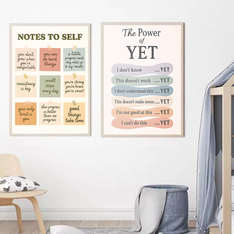 Notes To Self Growth Mindset M - đánh giá và giá Kids Educational Posters