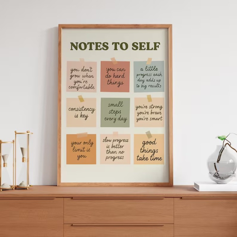 Notes To Self Growth Mindset M - đánh giá và giá Kids Educational Posters