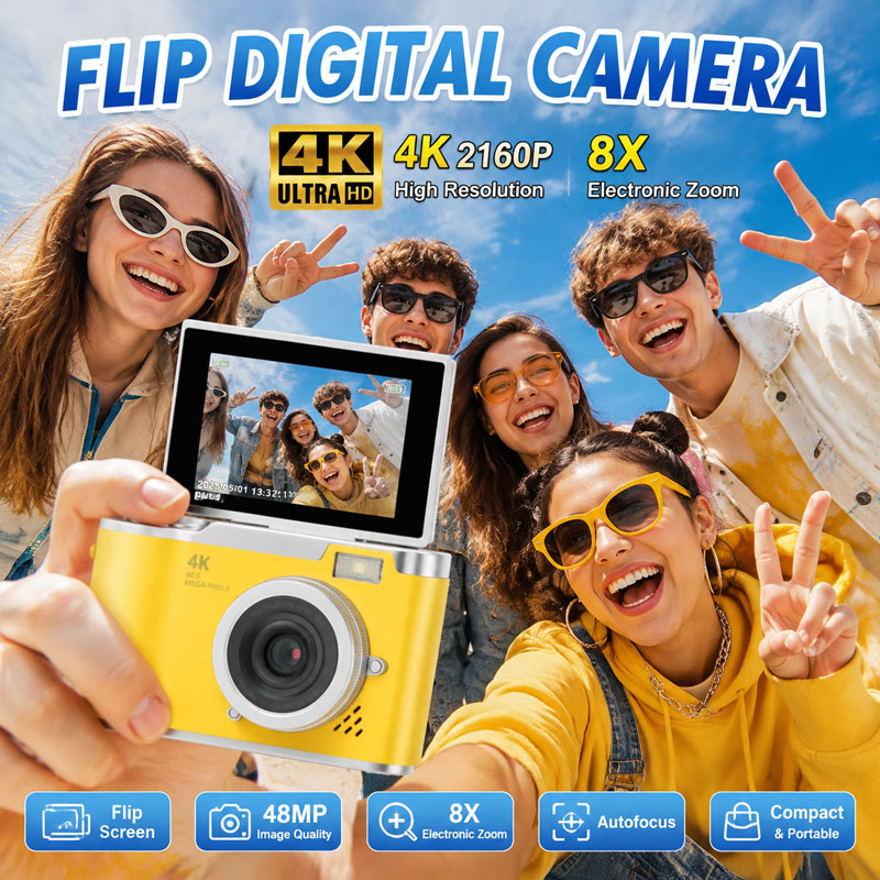 Digital Camera 4K 48MP Photogr - đánh giá và giá Kids Education Video